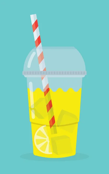 Vaso con limonada — Vector de stock