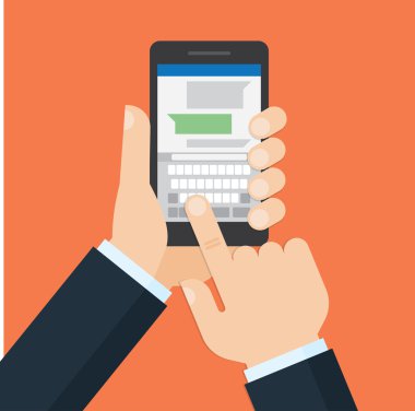 SMS uygulaması şablonu kabarcıklar sohbet