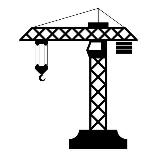 Silhouette de grue de construction — Image vectorielle