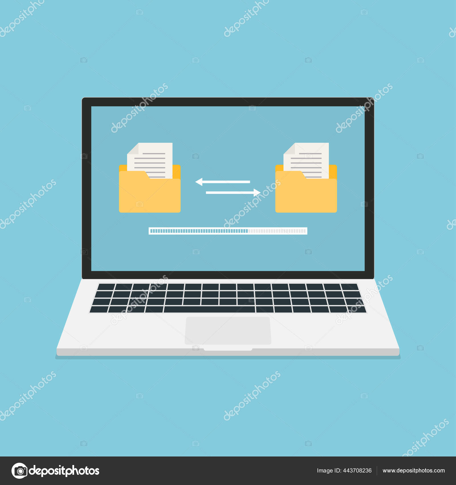 Laptop Folders Screen Transferred Documents Files Transfer Documents