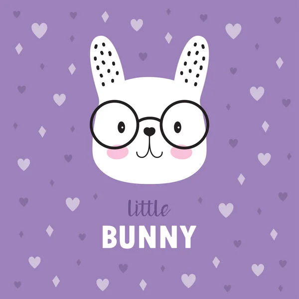Sevimli Tavşan Vektörü Paskalya Tavşanı Çocuklar Bebekler Için Kullanılabilir — Stok Vektör