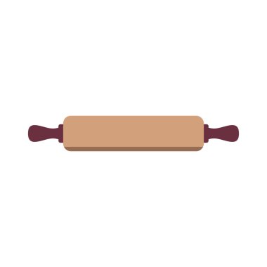 Beyaz arkaplanda izole edilmiş ahşap raptiye, düz çizgi film tarzında vektör illüstrasyonu