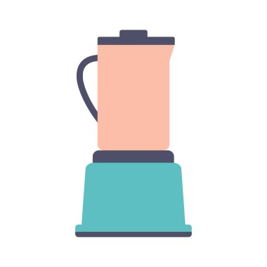 Beyaz arkaplanda izole edilmiş düz biçimli blender simgesi vektör çizimi, basit tasarım