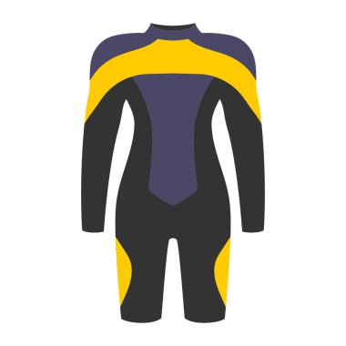 Beyaz arkaplanda siyah, sarı ve mavi renkli dalış kıyafetleri, kadınlar ve erkekler için mayo, unisex modeli