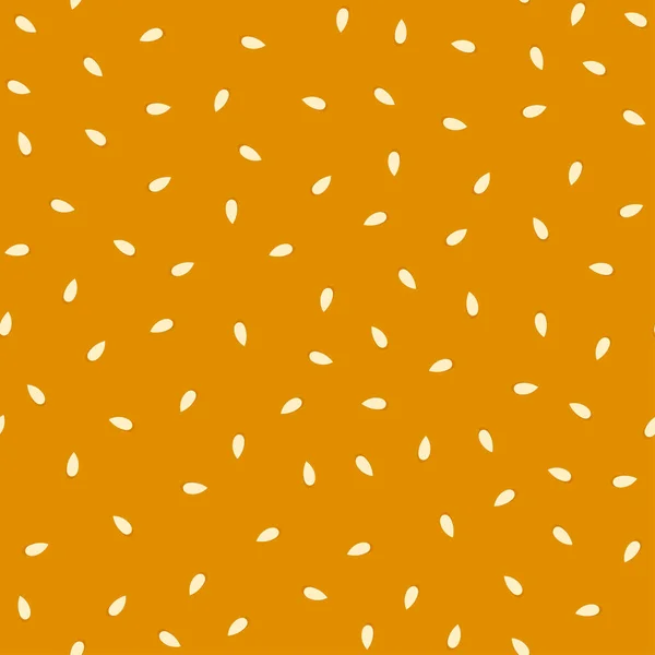 White Sesame Seeds Bun Seamless Pattern Top Burger Sesame Seeds — Image vectorielle