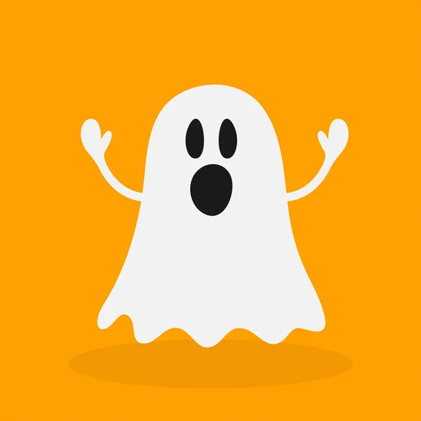 Fantasmas Una Sábana Blanca Disfraz Monstruo Espeluznante Halloween Espíritu Aterrador — Vector de stock
