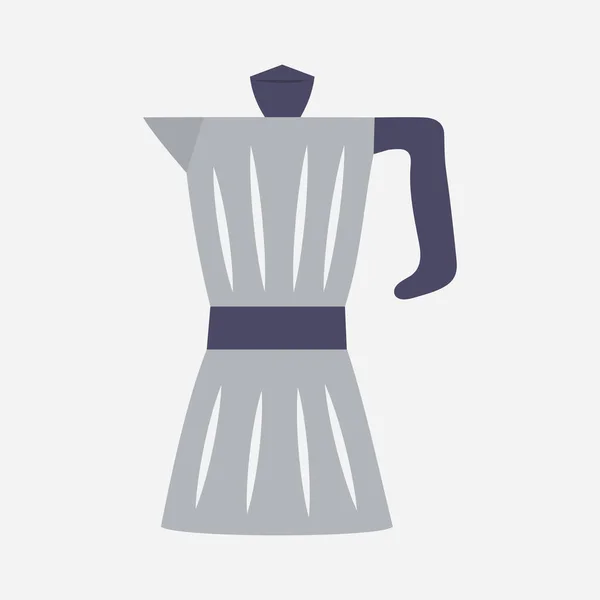 Moka Pot Brewing Coffee Italian Coffee Maker Espresso Machine Moka — Stock Vector