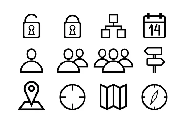 Dibujados iconos de Internet vector — Vector de stock