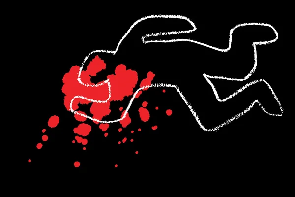 Classic crime scene — Stock Vector