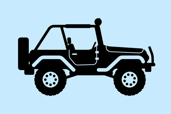 Jeep silhouette. — Stock Vector