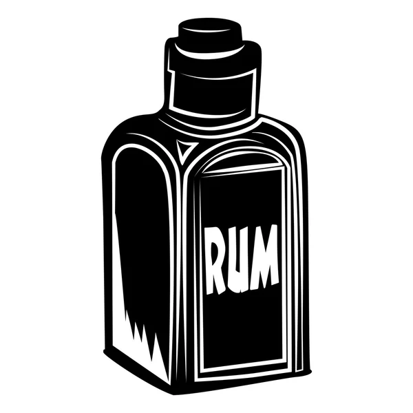 Egy üveg rum. — Stock Vector