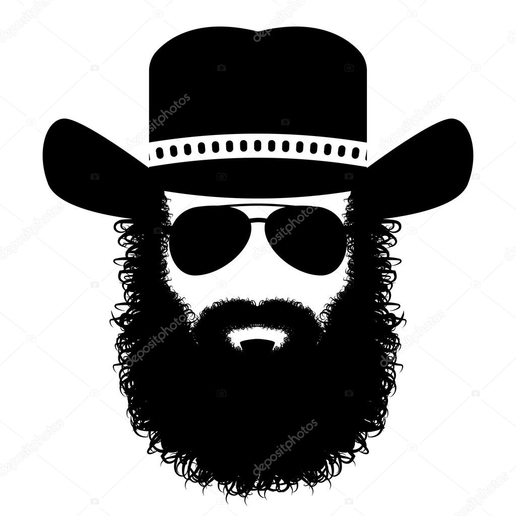 Bearded man silhouette
