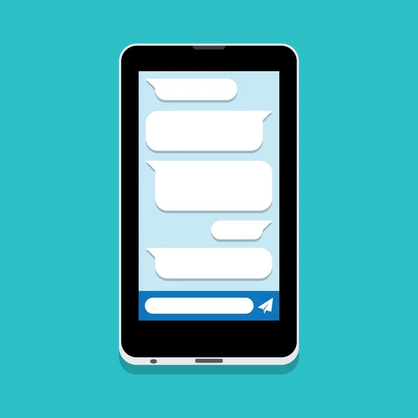 Smartphone chat sms — Image vectorielle