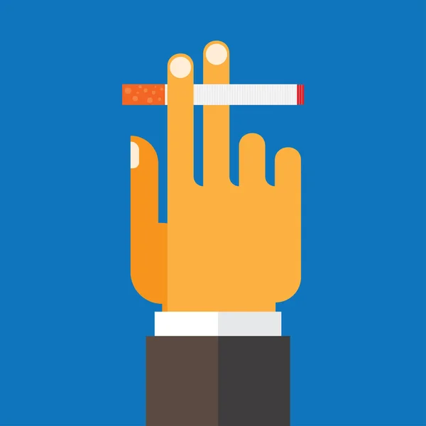 Χέρι κρατώντας ένα τσιγάρο — Διανυσματικό Αρχείο