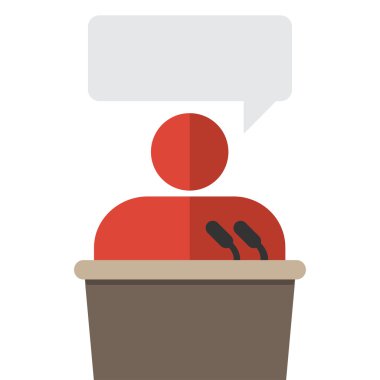 tribün vektör çizim konuşan hatip