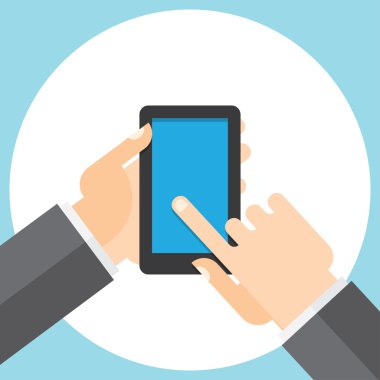 dokunmatik ekran smartphone, elinizde