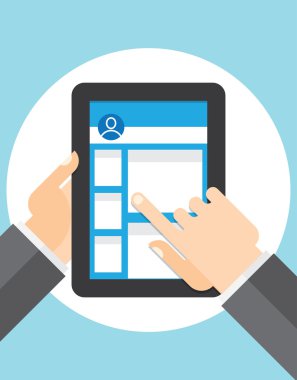 tablet sayfa gösterimi sosyal ağlar