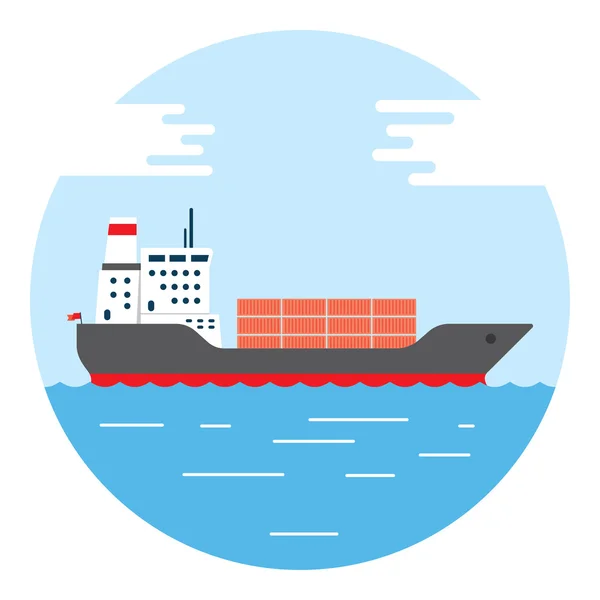 Grand cargo sec, Image vectorielle — Image vectorielle