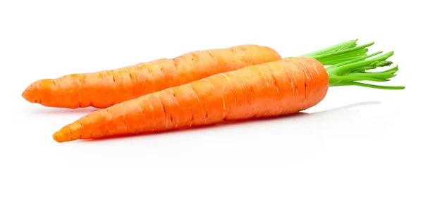 Two carrots isolated on withe background — Stock Photo, Image