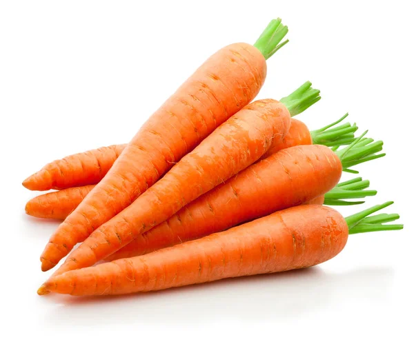 Fresh Carrots Isolated White Background — Stock Photo, Image