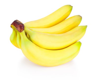 Bunch of bananas isolated on white background clipart