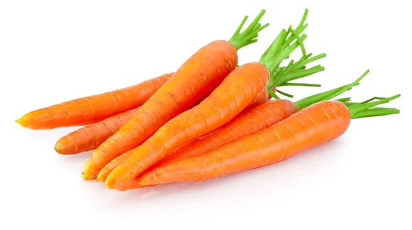 Heap of carrots vegetable isolated on a white background — Stock Photo, Image