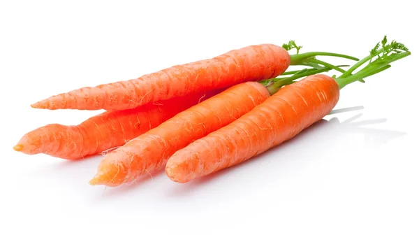 Fresh carrots vegetable on white background — Stock Photo, Image