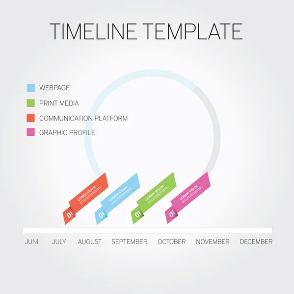 Modello della timeline — Vettoriale Stock