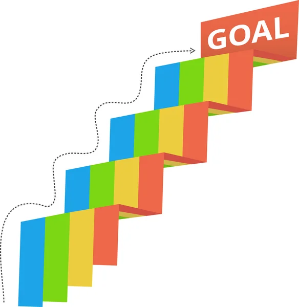 Business stair goal — Stock Vector