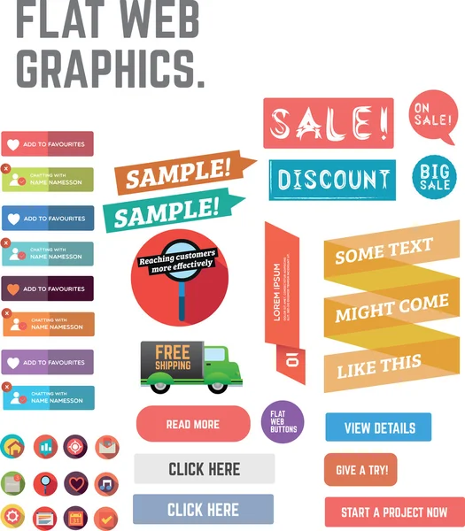 Huge collection of web graphics — Stock Vector
