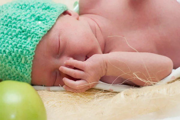 Новорожденное яблоко — стоковое фото