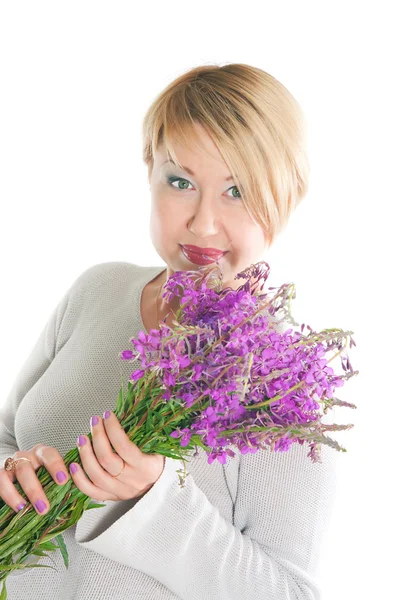 Lebensfrohe Frau — Stockfoto