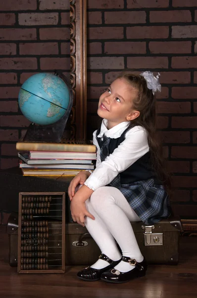 The girl in a school uniform — Stock Photo, Image