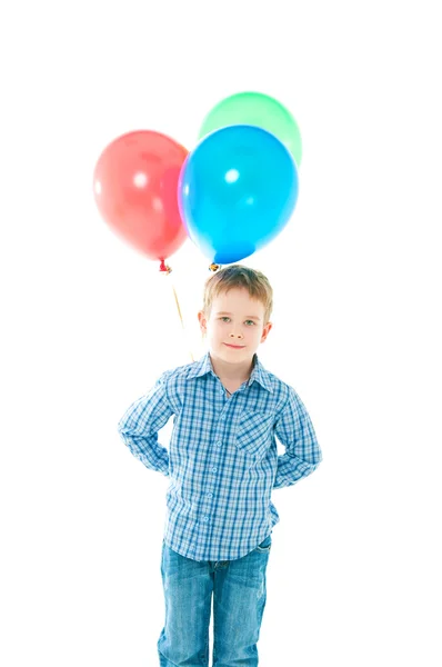 The boy with balloons — Stock Photo, Image