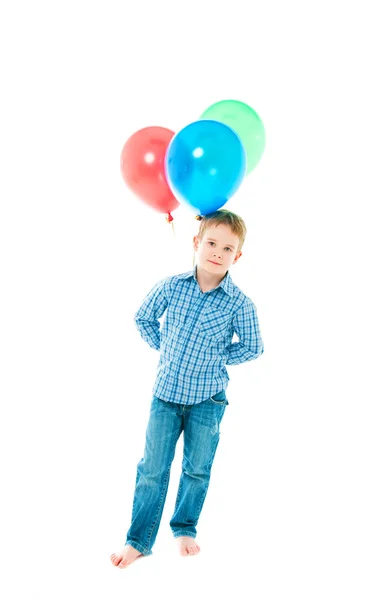 Il ragazzo con i palloncini — Foto Stock