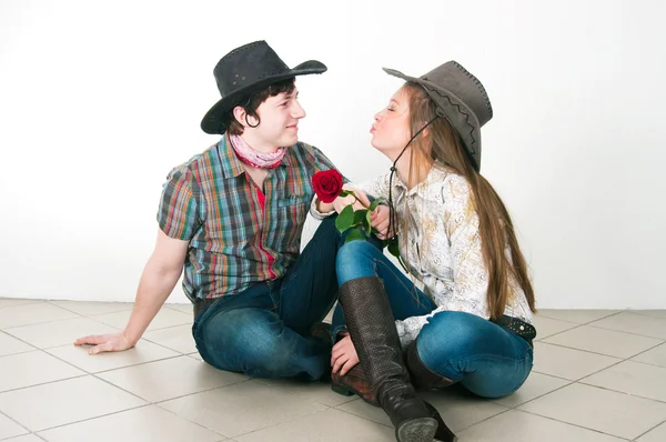 Cowboy's love story — Stock Photo, Image