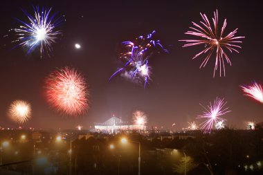 Yeni yıl havai fişek gösteri