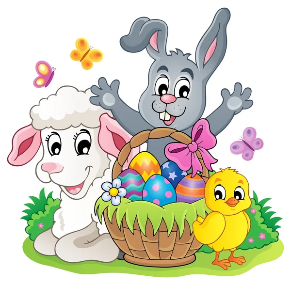 Easter basket theme image 5 — Stock Vector