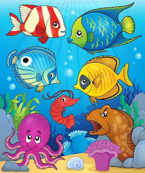 Coral fauna tema imagen 3 — Vector de stock