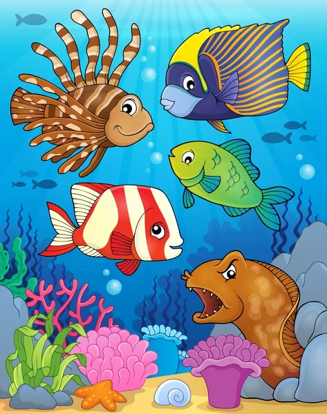 Océano fauna tema imagen 5 — Vector de stock