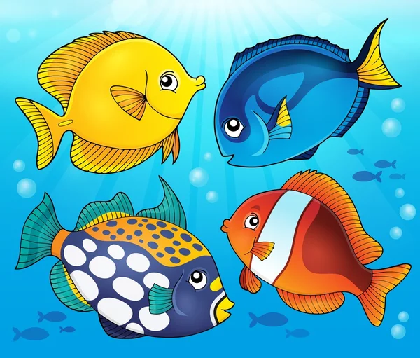サンゴ礁の魚のテーマ画像 5 — ストックベクタ