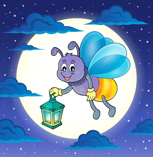 Luciole avec lanterne thème image 4 — Image vectorielle