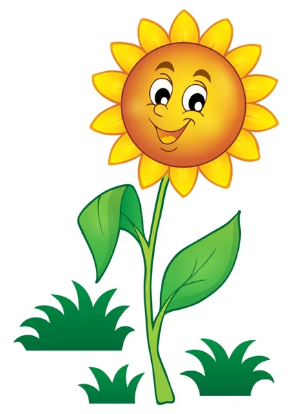 Feliz flor tema imagen 1 — Vector de stock