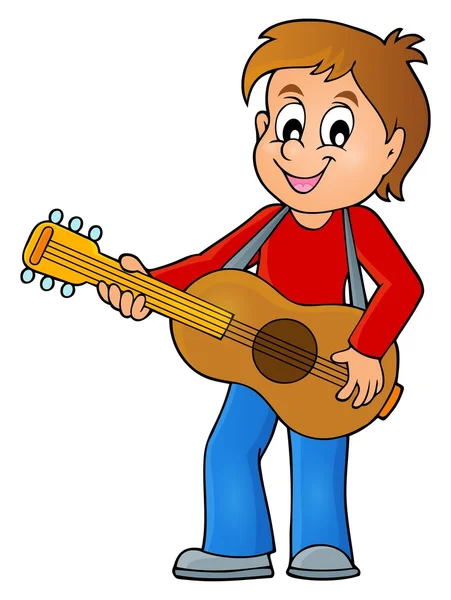 Boy guitar player theme image 1 — Stock Vector