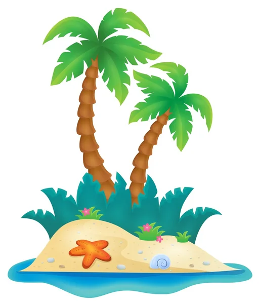 Tropický ostrov obrázek motivu 1 — Stockový vektor