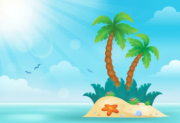 Tropical island theme image 2 — Stock Vector