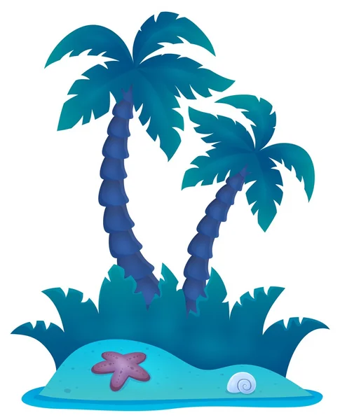 Tropical island theme image 4 — Stock Vector