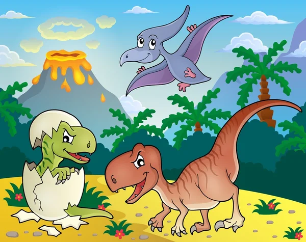 Dinosaurio tema imagen 1 — Vector de stock