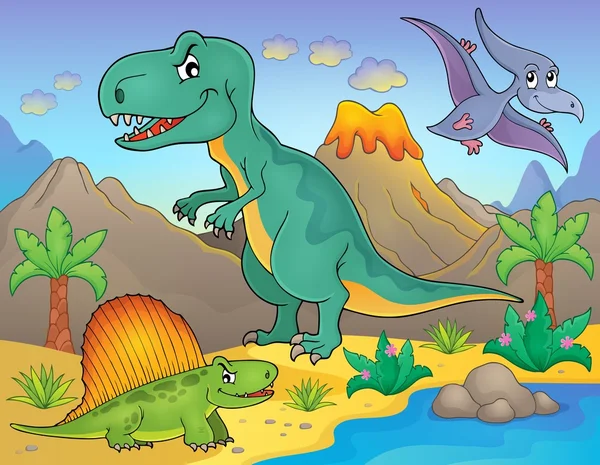 Dinossauro imagem tópica 4 — Vetor de Stock