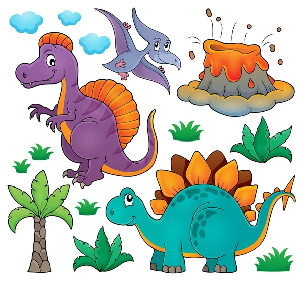 Argomento Dinosauro set 2 — Vettoriale Stock